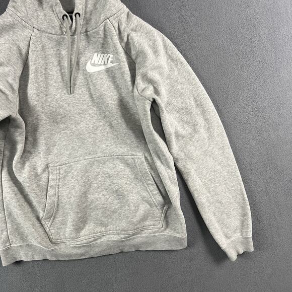 Nike Hoodie Womens Small Gray Athletic Sportswear Full Zip Stretch Sweatshirt - Picture 4 of 8